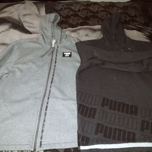 Two puma xl sweatshirts.
